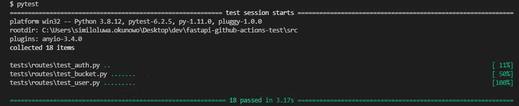 Successful Unit Tests Using Pytest