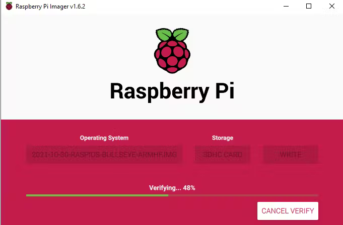Raspberry Pi Imager (Boot Volume Creation)
